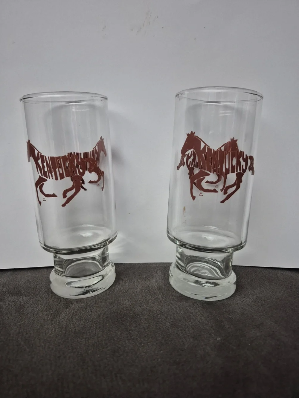 Kentucky Horse Silhouette Tall Glasses - Set of 2